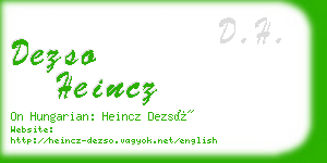 dezso heincz business card